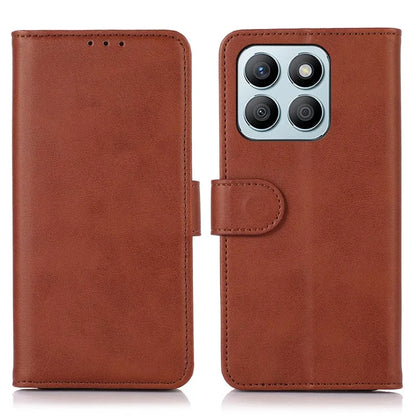 For Honor X8b 4G Cowhide Texture Phone Case Stand Wallet Cover