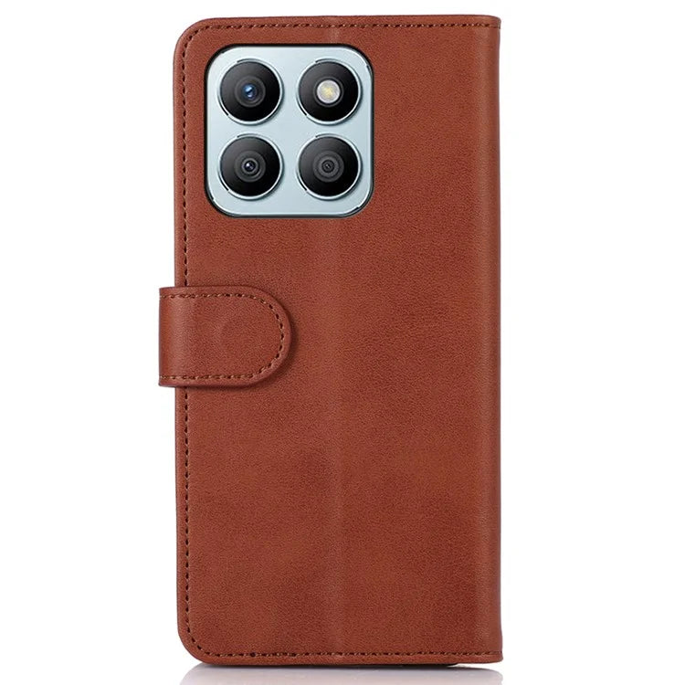 For Honor X8b 4G Cowhide Texture Phone Case Stand Wallet Cover