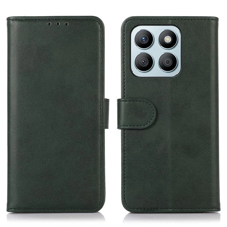 For Honor X8b 4G Cowhide Texture Phone Case Stand Wallet Cover