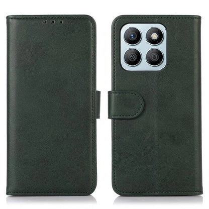 For Honor X8b 4G Cowhide Texture Phone Case Stand Wallet Cover