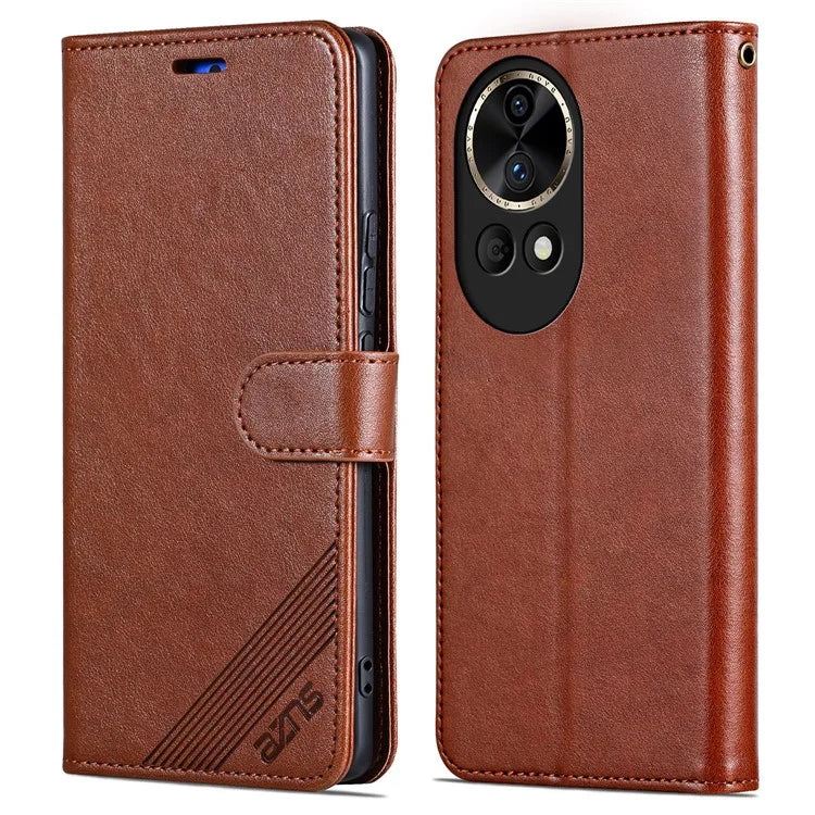 AZNS For Huawei nova 12 Pro 5G / nova 12 Ultra 5G Case Textured Stand Wallet Leather Phone Cover