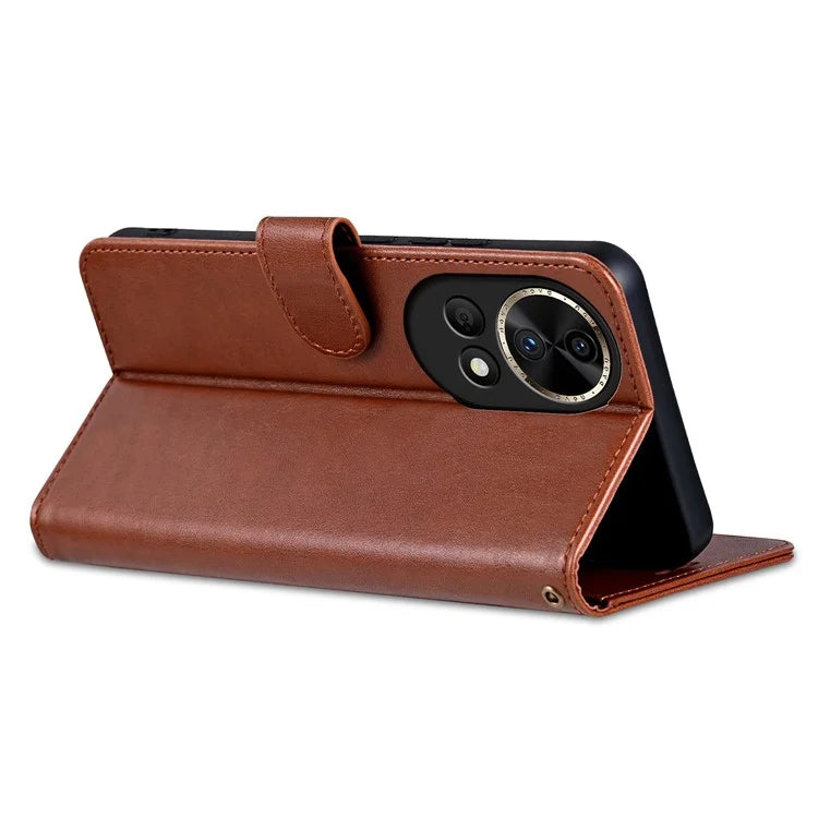 AZNS For Huawei nova 12 Pro 5G / nova 12 Ultra 5G Case Textured Stand Wallet Leather Phone Cover