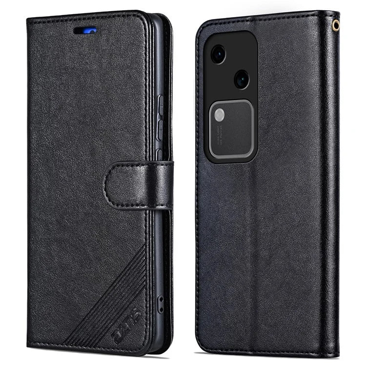 AZNS For vivo S18 5G Shockproof Wallet Case PU Leather Flip Phone Cover