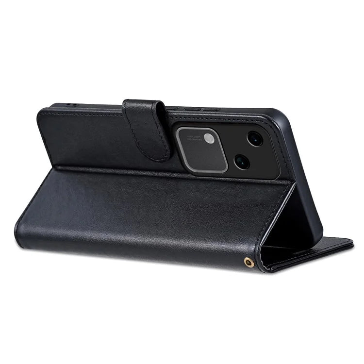 AZNS For vivo S18 5G Shockproof Wallet Case PU Leather Flip Phone Cover