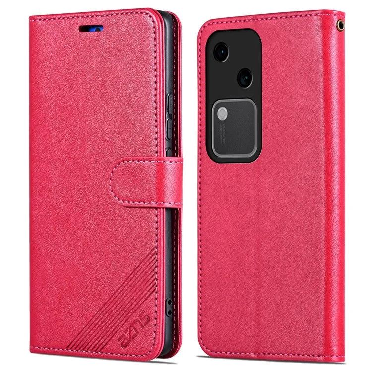 AZNS For vivo S18 5G Shockproof Wallet Case PU Leather Flip Phone Cover
