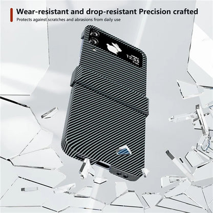 For Samsung Galaxy Z Flip4 5G Case Hard PC Carbon Fiber Texture Anti-fall Back Cover