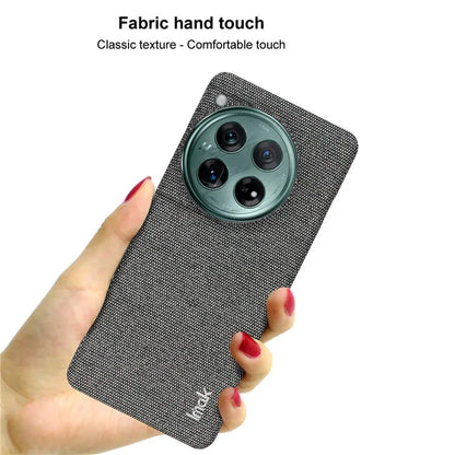 IMAK Ruiyi Series for OnePlus 12 5G Phone Case Leather+PC Cover Cloth Texture