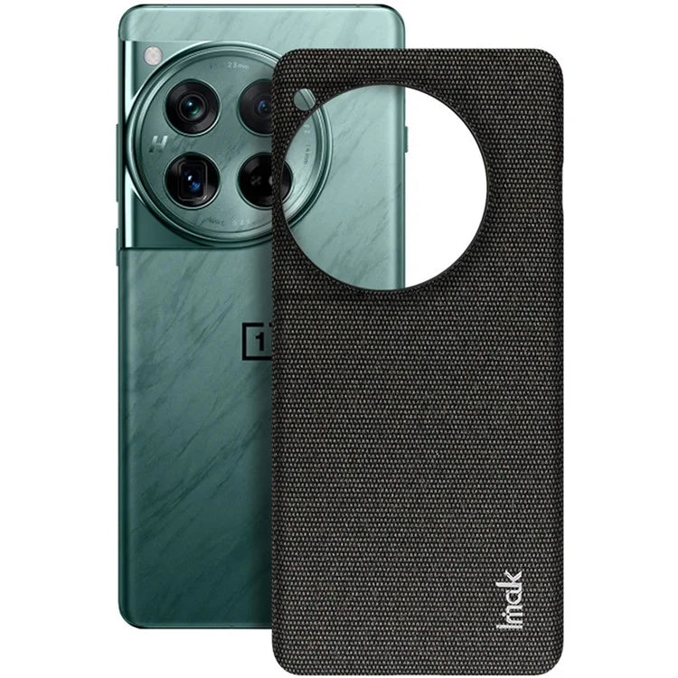 IMAK Ruiyi Series for OnePlus 12 5G Phone Case Leather+PC Cover Cloth Texture