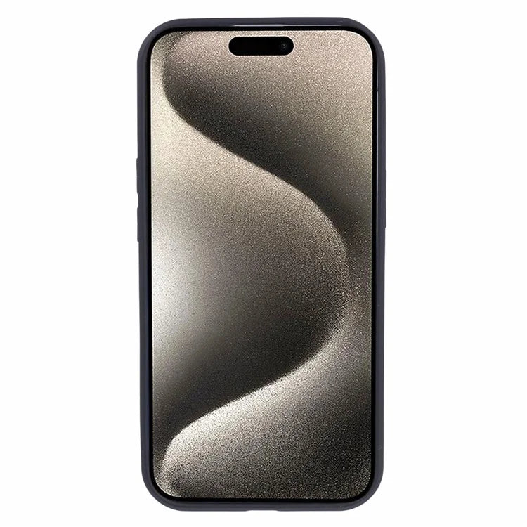 For iPhone 15 Tempered Glass Case Colorful Blocks Pattern Phone Cover