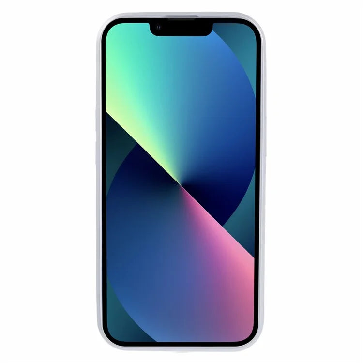For iPhone 13 Tempered Glass Phone Case Flat 3D Square Pattern