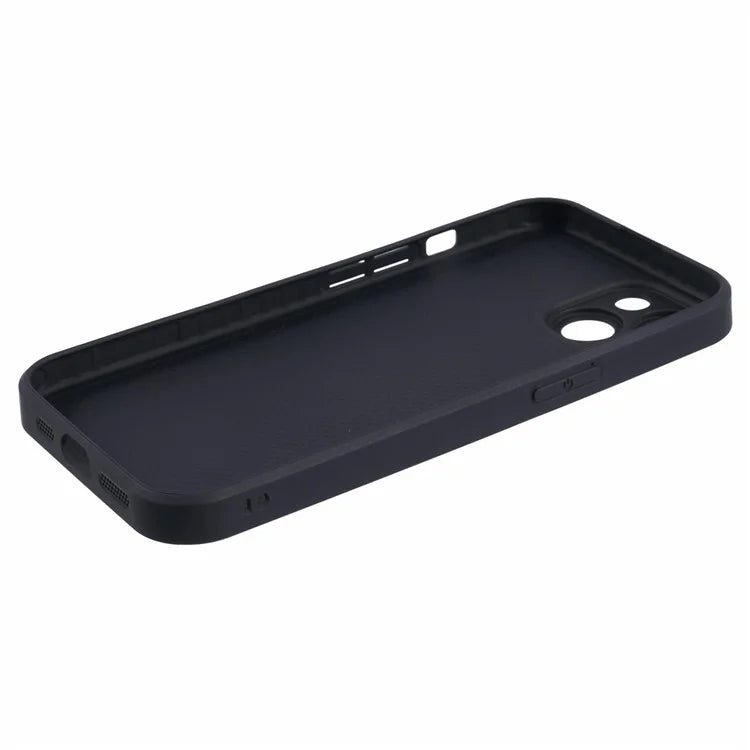 For iPhone 14 Square Pattern Tempered Glass Case Anti-Scratch Shockproof Phone Cover