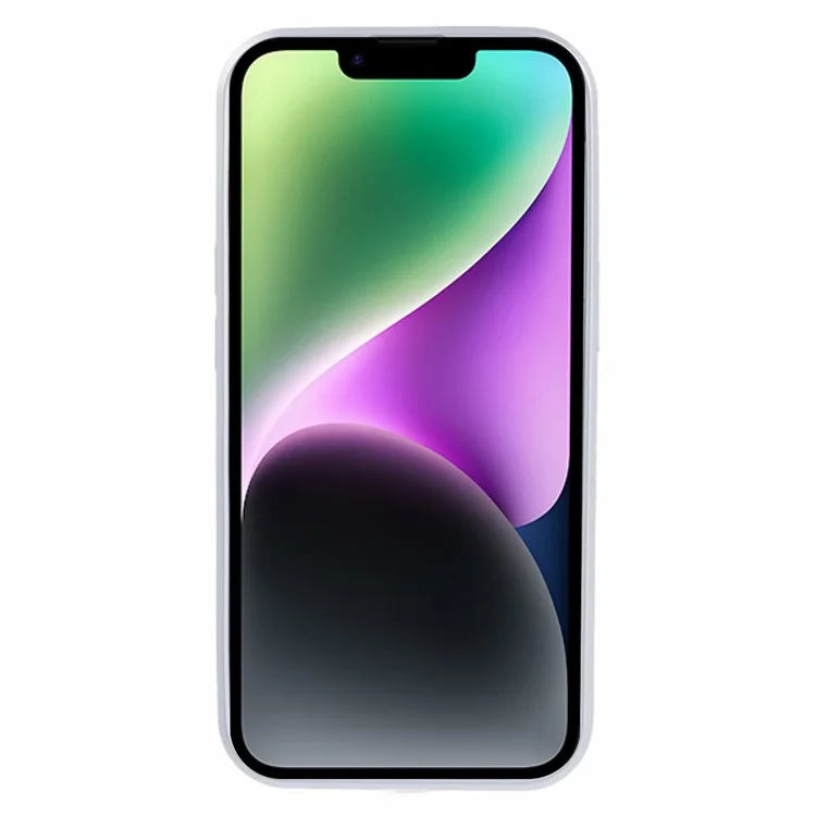 For iPhone 14 Square Pattern Tempered Glass Case Anti-Scratch Shockproof Phone Cover
