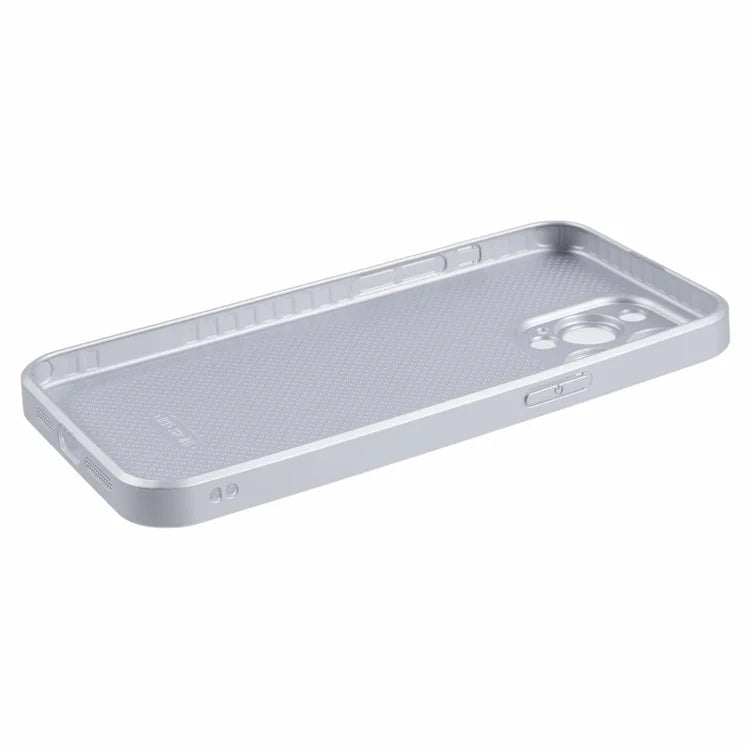 For iPhone 15 Pro Max Tempered Glass Back Cover Flat 3D Square Pattern Camera Protective Phone Case