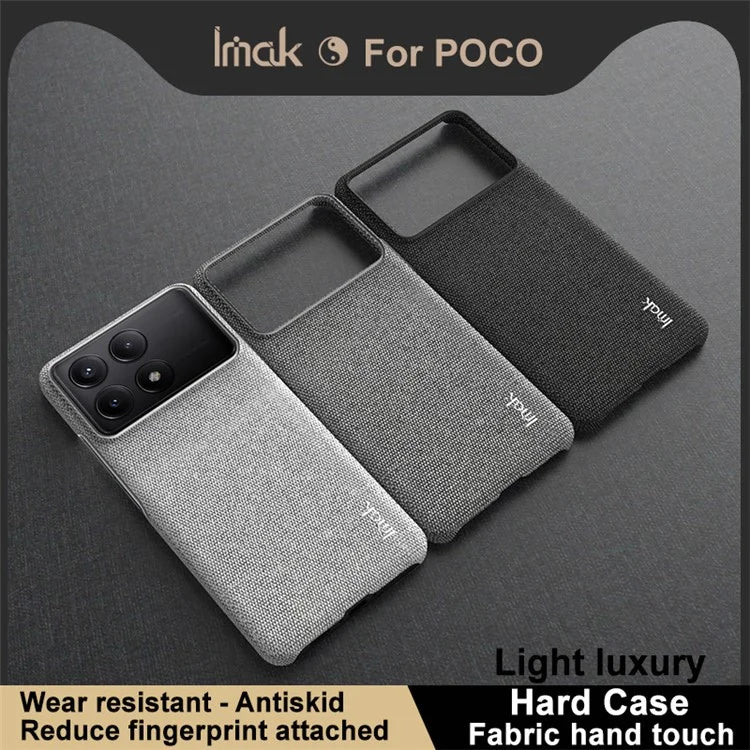 IMAK Ruiyi Series for Xiaomi Redmi K70E 5G / Poco X6 Pro 5G Case Cloth Texture Phone Cover