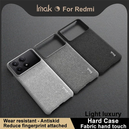 IMAK Ruiyi Series for Xiaomi Redmi K70 5G / K70 Pro 5G Cloth Texture Case Leather+PC Cover