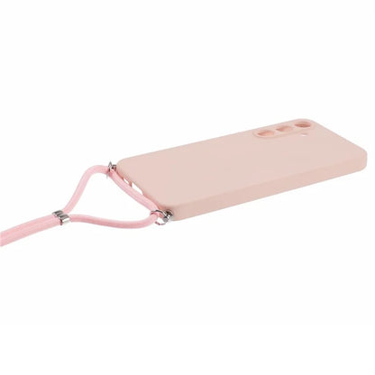 For Samsung Galaxy A55 5G Phone Case TPU Rubberized Protective Cover with Lanyard