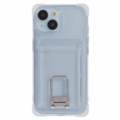 YSM Reinforced Corners Series for iPhone 13 6.1 inch Case Clear Kickstand Phone Back Cover