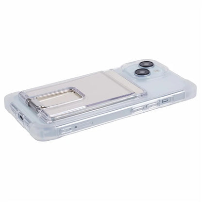 YSM Reinforced Corners Series for iPhone 13 6.1 inch Case Clear Kickstand Phone Back Cover