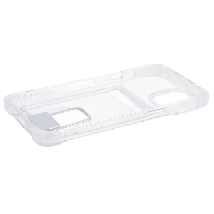 YSM Reinforced Corners Series for iPhone 13 6.1 inch Case Clear Kickstand Phone Back Cover