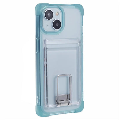 YSM Reinforced Corners Series for iPhone 13 6.1 inch Case Clear Kickstand Phone Back Cover