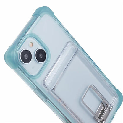 YSM Reinforced Corners Series for iPhone 13 6.1 inch Case Clear Kickstand Phone Back Cover