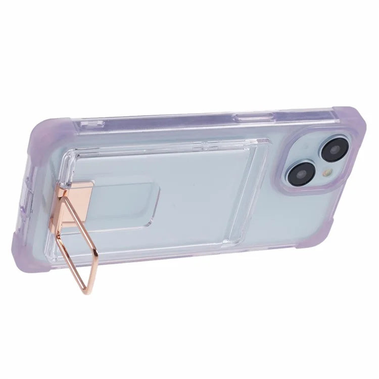 YSM Reinforced Corners Series for iPhone 13 6.1 inch Case Clear Kickstand Phone Back Cover