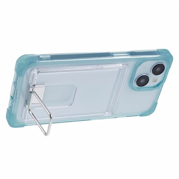 YSM Reinforced Corners Series for iPhone 14 Case TPU+Acrylic Card Holder Phone Cover