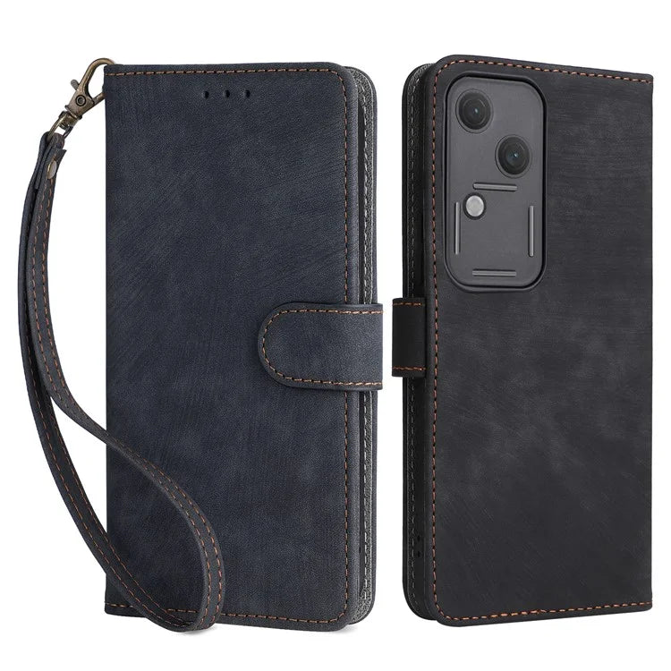 For vivo S18 5G / V30 Case RFID Blocking Leather Wallet Phone Cover