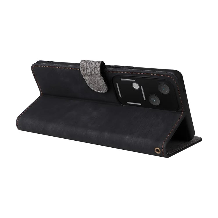 For vivo S18 5G / V30 Case RFID Blocking Leather Wallet Phone Cover