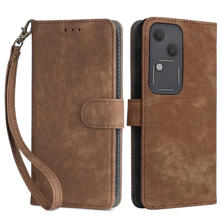 For vivo S18 5G / V30 Case RFID Blocking Leather Wallet Phone Cover