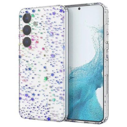 For Samsung Galaxy S24 Case Pattern PC + TPU Laser Carving Phone Cover