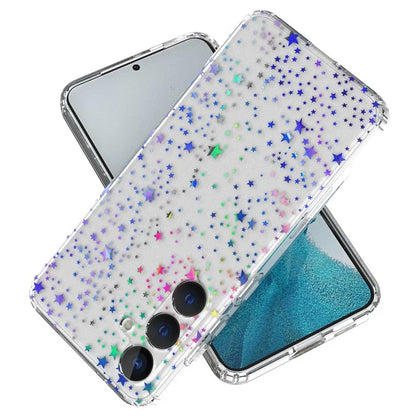 For Samsung Galaxy S24 Case Pattern PC + TPU Laser Carving Phone Cover