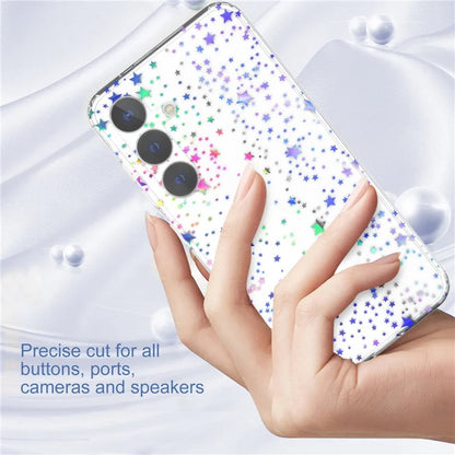 For Samsung Galaxy S24 Case Pattern PC + TPU Laser Carving Phone Cover