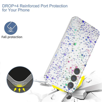 For Samsung Galaxy S24 Case Pattern PC + TPU Laser Carving Phone Cover
