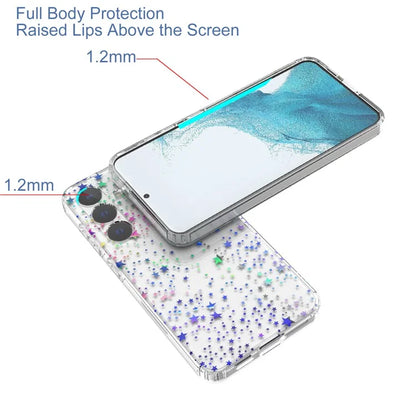 For Samsung Galaxy S24 Case Pattern PC + TPU Laser Carving Phone Cover