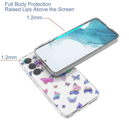 For Samsung Galaxy S24 Case Pattern PC + TPU Laser Carving Phone Cover