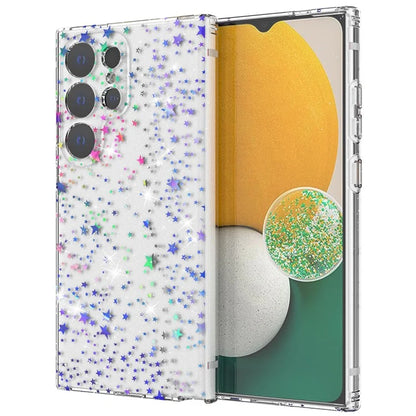 For Samsung Galaxy S24 Ultra Case Laser Pattern Anti-scratch PC + TPU Phone Shell