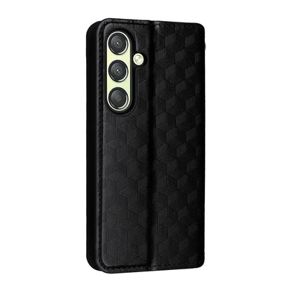 For Samsung Galaxy S24+ Case Rhombus Pattern Automatic Closing Phone Cover