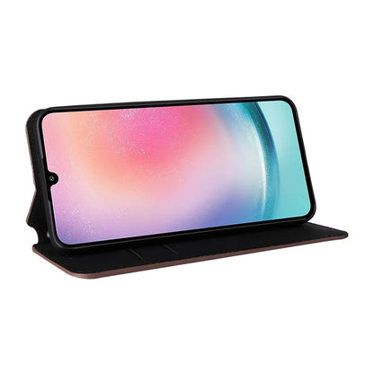 For Samsung Galaxy S24+ Case Rhombus Pattern Automatic Closing Phone Cover