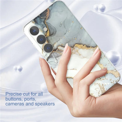 For Samsung Galaxy S24 Phone Case GW18 PC+TPU Back Cover IMD Marble Pattern