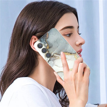 For Samsung Galaxy S24 Phone Case GW18 PC+TPU Back Cover IMD Marble Pattern