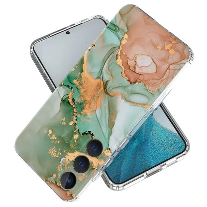 For Samsung Galaxy S24 Phone Case GW18 PC+TPU Back Cover IMD Marble Pattern