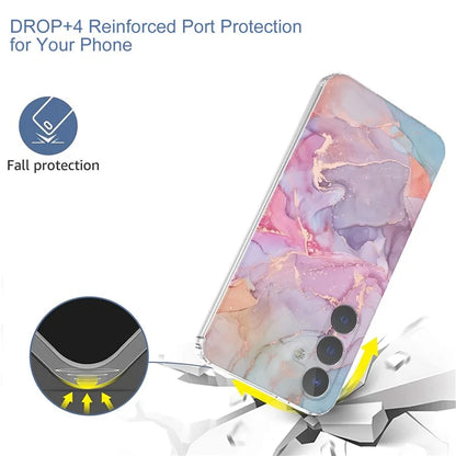 For Samsung Galaxy S24 Phone Case GW18 PC+TPU Back Cover IMD Marble Pattern