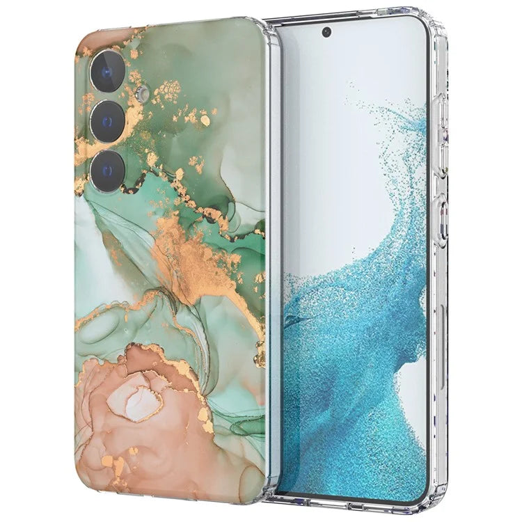 For Samsung Galaxy S24+ Phone Case GW18 Marble Pattern IMD Phone Cover