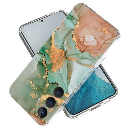 For Samsung Galaxy S24+ Phone Case GW18 Marble Pattern IMD Phone Cover