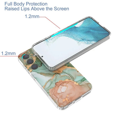 For Samsung Galaxy S24+ Phone Case GW18 Marble Pattern IMD Phone Cover