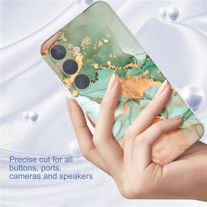 For Samsung Galaxy S24+ Phone Case GW18 Marble Pattern IMD Phone Cover