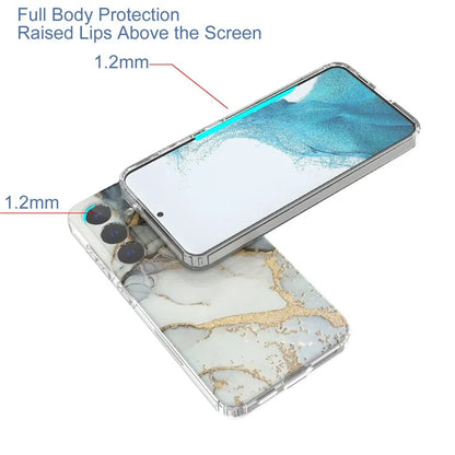 For Samsung Galaxy S24+ Phone Case GW18 Marble Pattern IMD Phone Cover