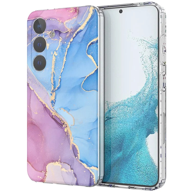 For Samsung Galaxy S24+ Phone Case GW18 Marble Pattern IMD Phone Cover