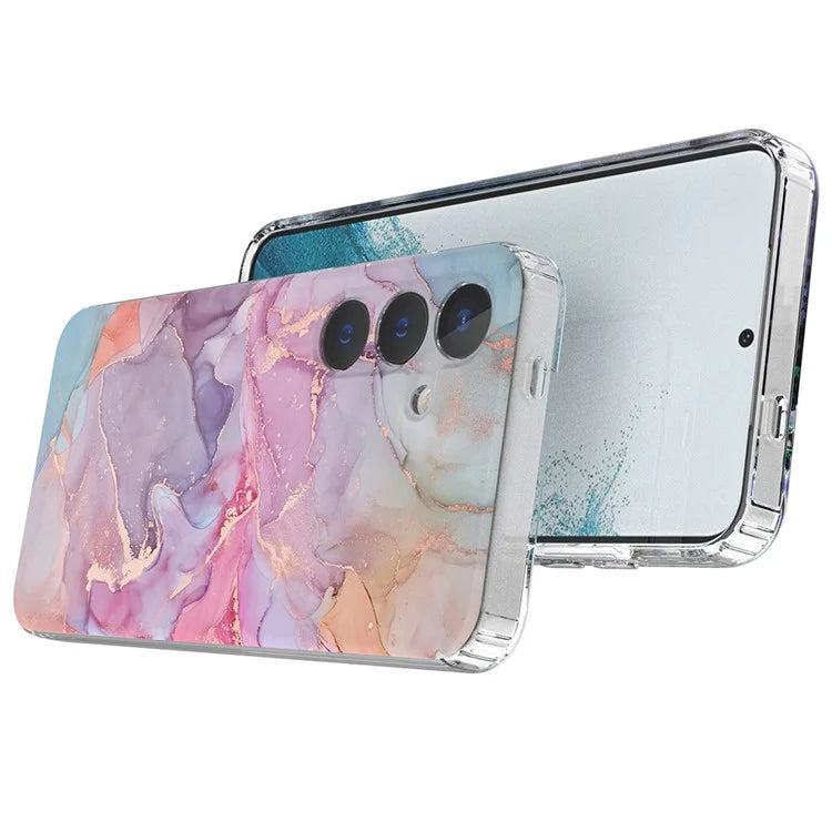 For Samsung Galaxy S24+ Phone Case GW18 Marble Pattern IMD Phone Cover